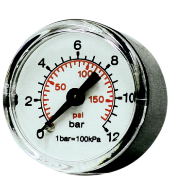 Manometer t/luftpåfylder, gevind bagud