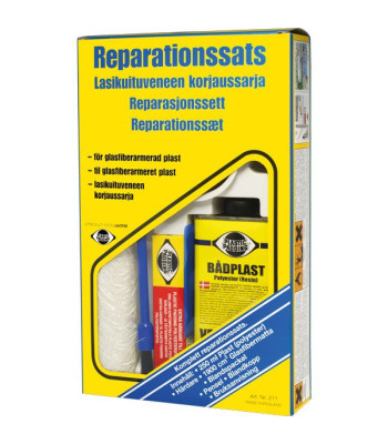 Plastic Padding reparationssæt glasfiber, 4 dele