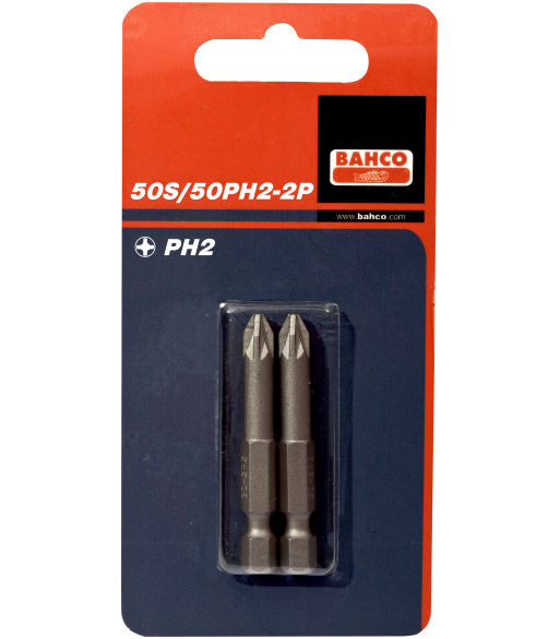 Bits 1/4" PH1×50 mm pk/2