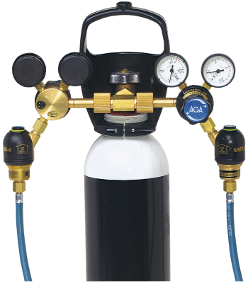 Flaskekobl. t/2 regulator oxygen