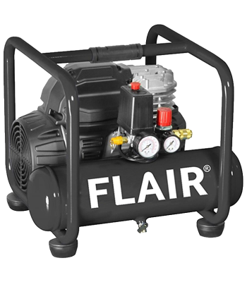 Flair kompressor lydsvag 1,5hk 70 ltr/min oliefri