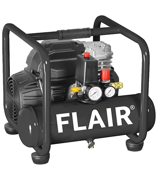 Flair kompressor lydsvag 1,5hk 70 ltr/min oliefri