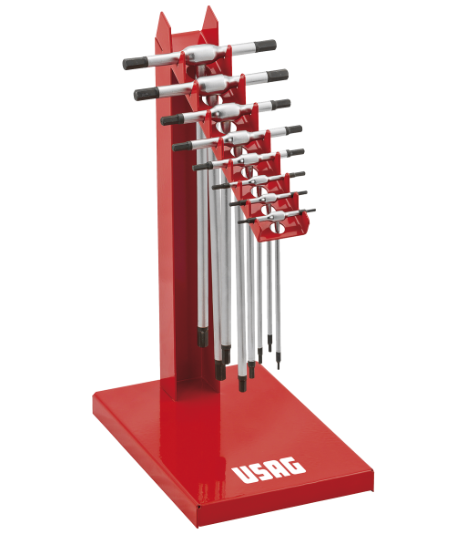 USAG 280T stiftnøgle T-greb 2-10mm, 8stk i stander