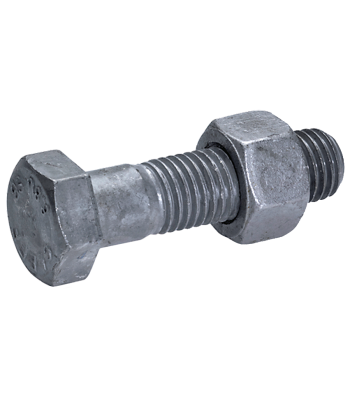 Stålbolt m/møtrik FZV CE 8.8U/8 M12×260 pk/25