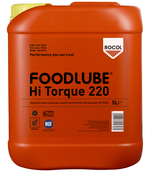 Foodlube Hi-Torque 220 syntetisk gearolie 5ltr